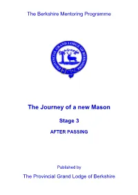The Journey of a New Mason