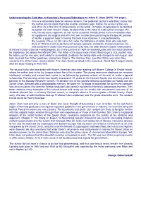 Understanding the Cold War: a Historian's Personal Reflections by Adam B