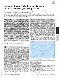 Unexpected Intracellular Biodegradation and Recrystallization