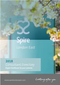 2018 Consultant Directory Expert Healthcare for Your Patients