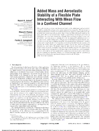 Added Mass and Aeroelastic Stability of a Flexible Plate Interacting With