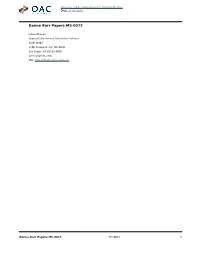 Donna Barr Papers MS-0072