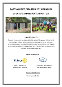Earthquake Disaster 2015 in Nepal Situation and Response Report (14)