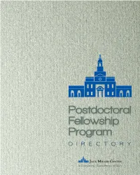 Postdoctoral Fellowship Program DIRECTORY