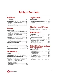 Table of Contents