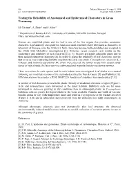 Testing the Reliability of Anatomical and Epidermical Characters in Grass Taxonomy