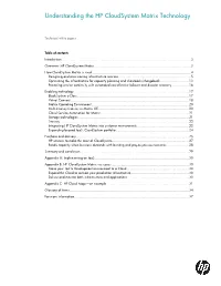 Understanding HP Cloudsystem Matrix Technology