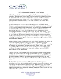 CADNA Comments on the IANA Contract