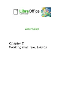 Chapter 2 Working with Text: Basics Copyright