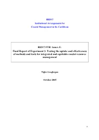 Final Report of Experiment 3: Testing the Uptake and Effectiveness of Methods and Tools for Integrated and Equitable Coastal Resource Management