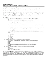 Modified AIP Antiinflammatory Diet