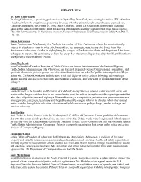 Speaker Bios