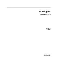 Subaligner's Documentation!