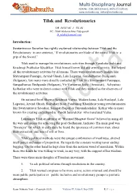 Tilak and Revolutionaries