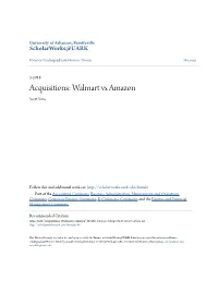 Acquisitions: Walmart Vs Amazon Scott Imss