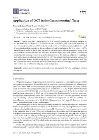 Application of OCT in the Gastrointestinal Tract