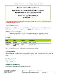 Avelumab in Combination with Axitinib Advanced Renal Cell Carcinoma