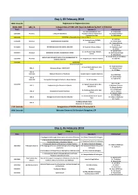 Day 1, 05 February 2018 0800 Onwards Registration at Registration Area 0930-1000 HALL a Inauguration of CME with Keynote Address by Prof