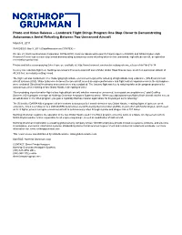 Landmark Flight Brings Program One Step Closer to Demonstrating Autonomous Aerial Refueling Between Two Unmanned Aircraft