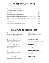 Table of Contents