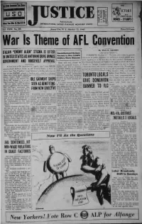 War Is Theme of AFL Convention by MAX D