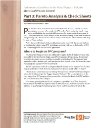 Pareto Analysis and Check Sheets
