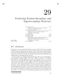 Predicting Protein Secondary and Supersecondary Structure