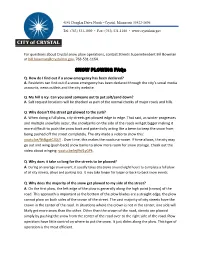 SNOW PLOWING Faqs Q