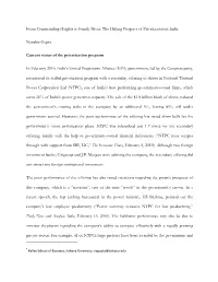 The Halting Progress of Privatization in India. Nandini Gupta* Current
