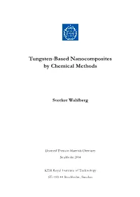 Tungsten-Based Nanocomposites by Chemical Methods
