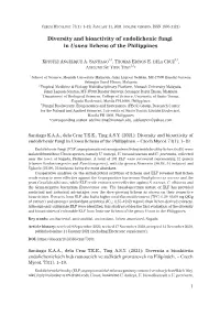 Diversity and Bioactivity of Endolichenic Fungi in Usnea Lichens of the Philippines