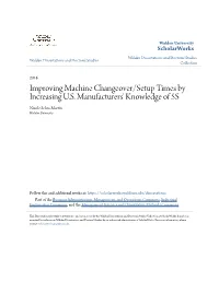 Improving Machine Changeover/Setup Times by Increasing U.S