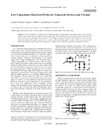 Low Capacitance Electrical Probe for Nanoscale Devices and Circuits