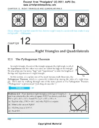 Right Triangles and Quadrilaterals