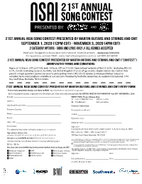 Song Contest 2020 Entry Form