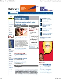 Today's Buzz - Thursday -- Orlandosentinel.Com