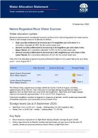 Water Allocation Statement