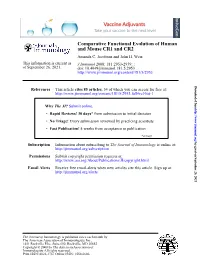 And Mouse CR1 and CR2 Comparative Functional Evolution of Human