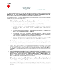 Director General's Annual Report 2016 March 30Th, 2017