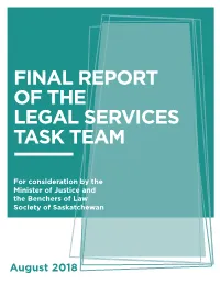 Final Report of the Legal Services Task Team