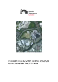 Prescott Channel Water Control Structure Project Explanatory Statement
