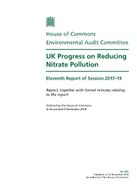 UK Progress on Reducing Nitrate Pollution