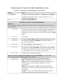 Choreography of Group B of the Leadership Dialogue