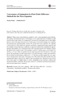 Convergence of Summation-By-Parts Finite Difference Methods for the Wave Equation