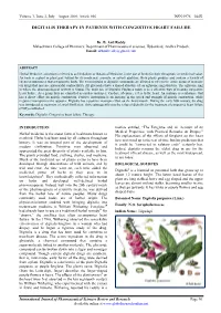 Digitalis Therapy in Patients with Congestive Heart Failure