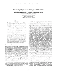 Discovering Alignments in Ontologies of Linked Data∗