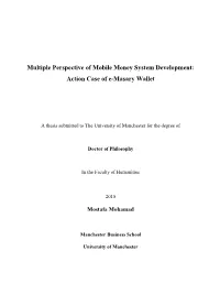 Multiple Perspective of Mobile Money System Development: Action Case of E-Masary Wallet