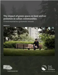 The Impact of Green Space on Heat and Air Pollution in Urban Communities: a Meta-Narrative Systematic Review
