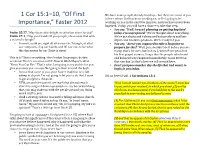 1 Cor 15:1–10, “Of First Importance,” Easter 2012