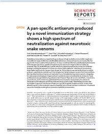 A Pan-Specific Antiserum Produced by a Novel Immunization Strategy